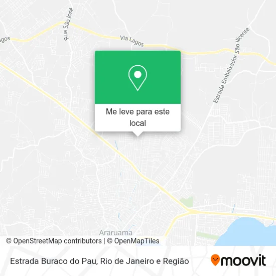 Estrada Buraco do Pau mapa