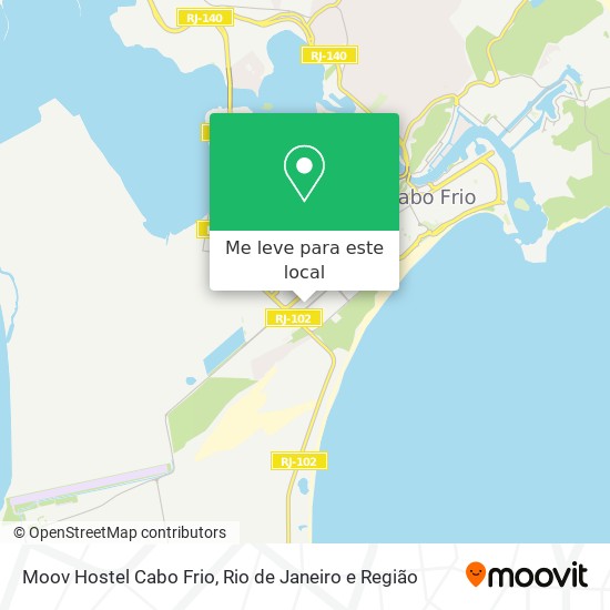Moov Hostel Cabo Frio mapa