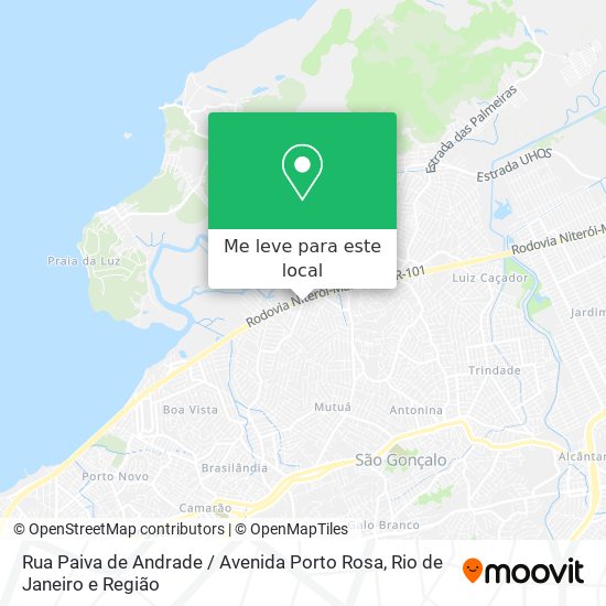 Rua Paiva de Andrade / Avenida Porto Rosa mapa