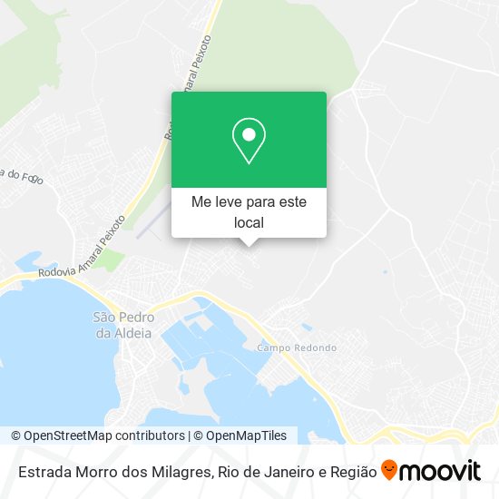 Estrada Morro dos Milagres mapa