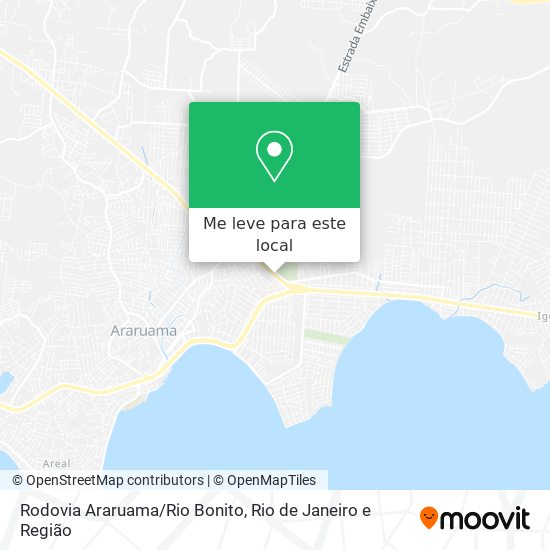 Rodovia Araruama/Rio Bonito mapa