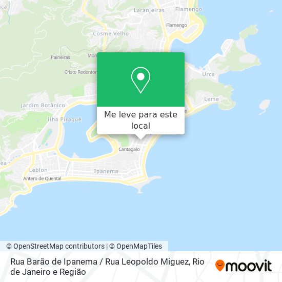 Rua Barão de Ipanema / Rua Leopoldo Miguez mapa