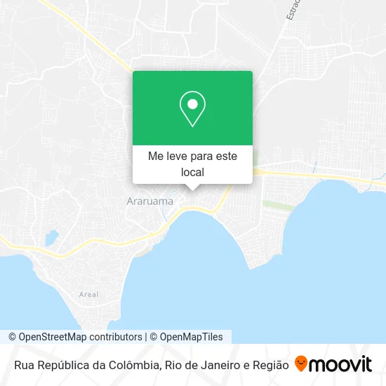 Rua República da Colômbia mapa