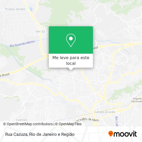 Rua Cazuza mapa