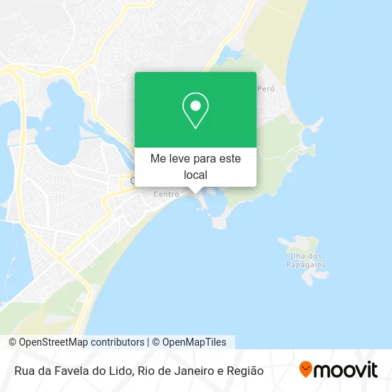 Rua da Favela do Lido mapa