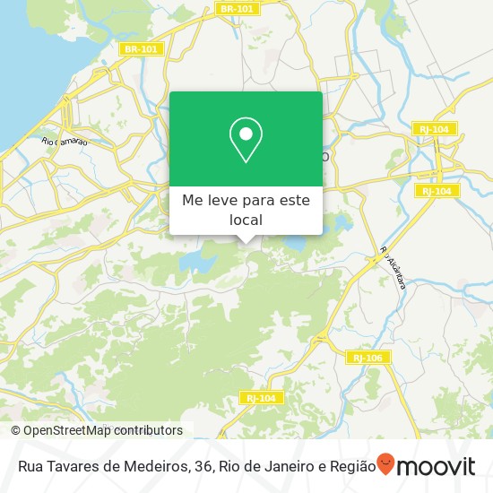 Rua Tavares de Medeiros, 36 mapa