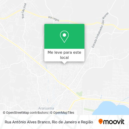 Rua Antônio Alves Branco mapa