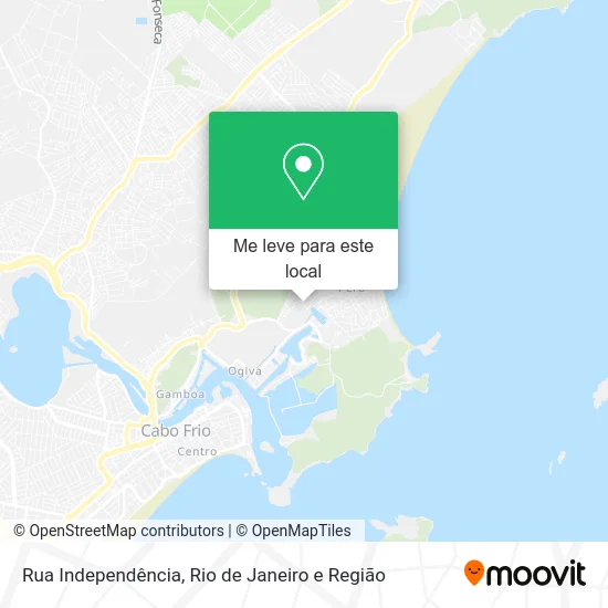 Rua Independência mapa