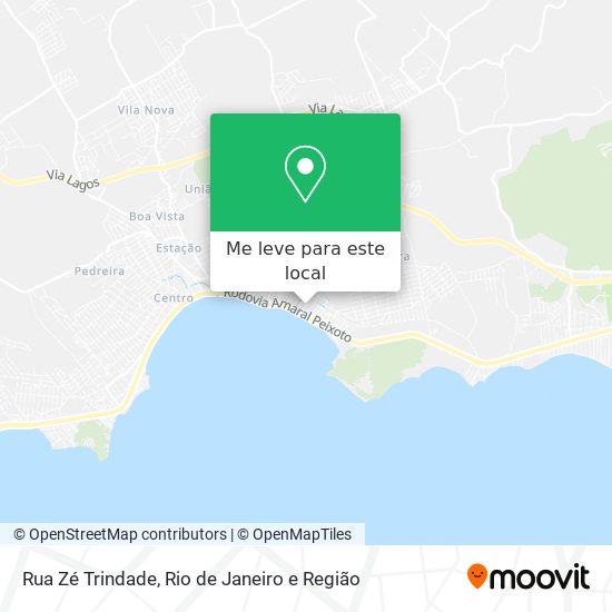 Rua Zé Trindade mapa