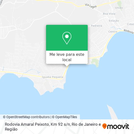 Rodovia Amaral Peixoto, Km 92 s / n mapa