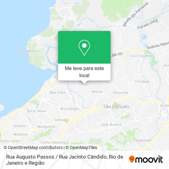 Rua Augusto Passos / Rua Jacinto Cândido mapa