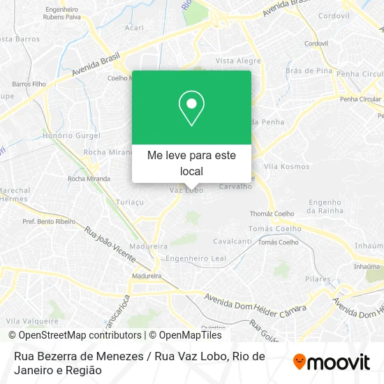 Rua Bezerra de Menezes / Rua Vaz Lobo mapa