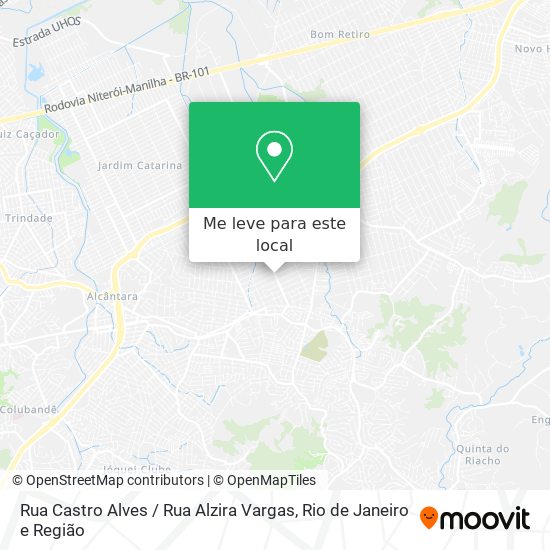 Rua Castro Alves / Rua Alzira Vargas mapa