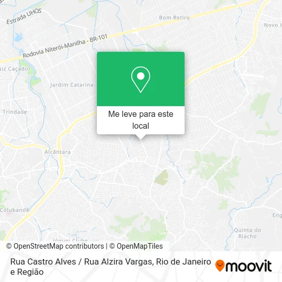 Rua Castro Alves / Rua Alzira Vargas mapa