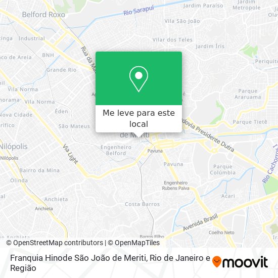 Franquia Hinode São João de Meriti mapa