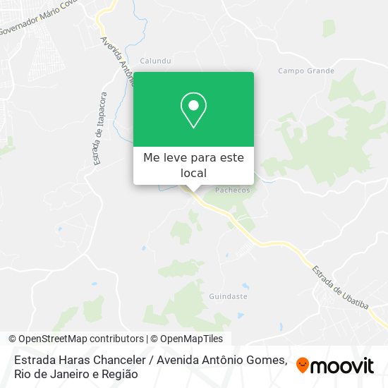 Estrada Haras Chanceler / Avenida Antônio Gomes mapa