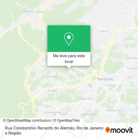 Rua Condominio Recanto do Alemão mapa