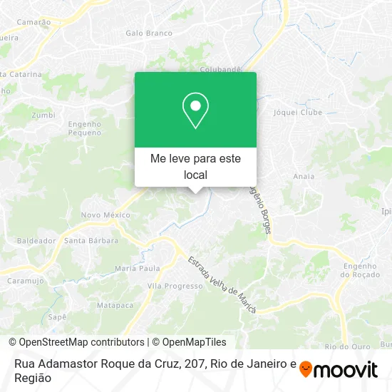 Rua Adamastor Roque da Cruz, 207 mapa