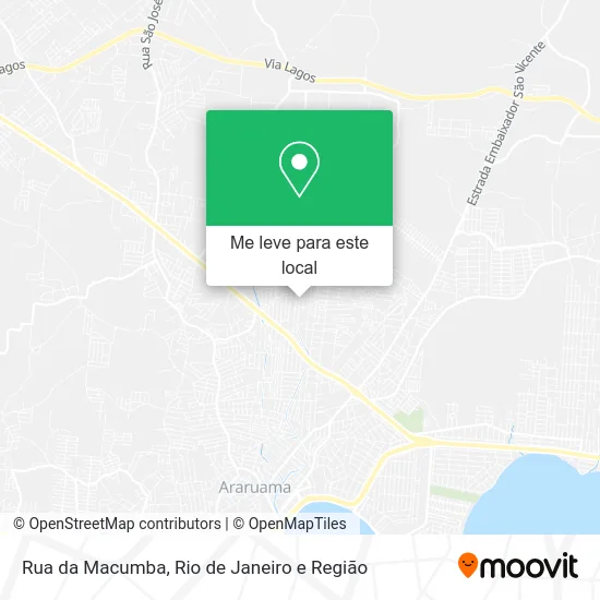 Rua da Macumba mapa