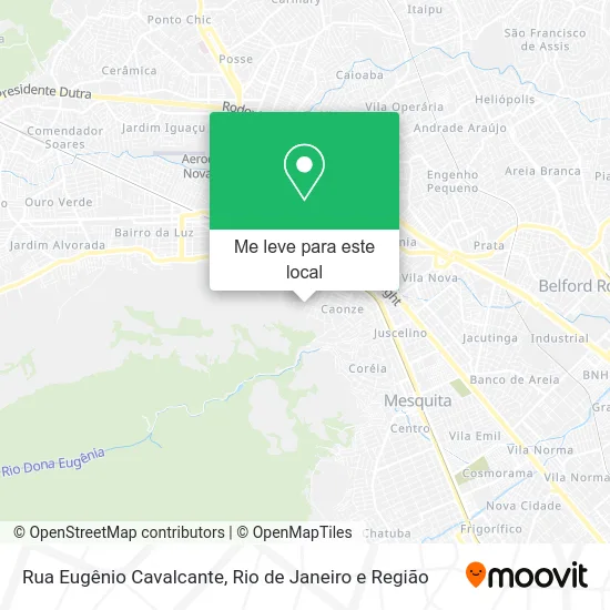 Rua Eugênio Cavalcante mapa