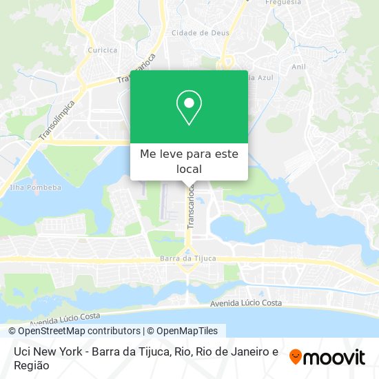 Uci New York - Barra da Tijuca, Rio mapa