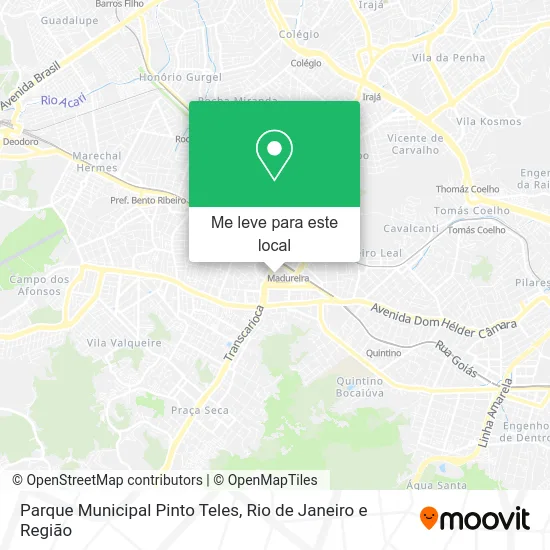 Parque Municipal Pinto Teles mapa