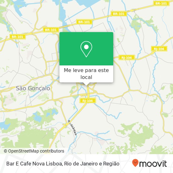 Bar E Cafe Nova Lisboa mapa