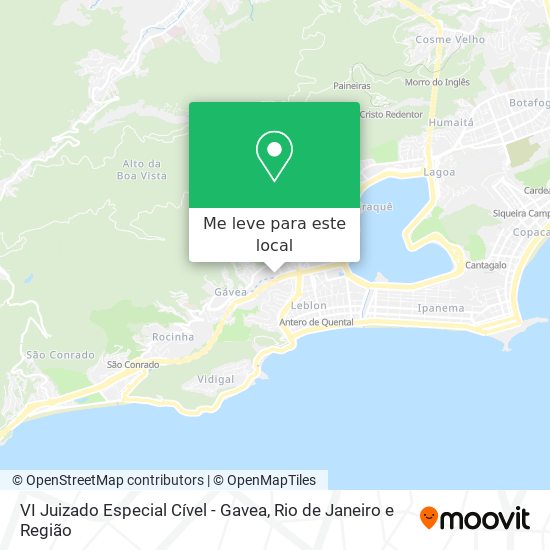 VI Juizado Especial Cível - Gavea mapa