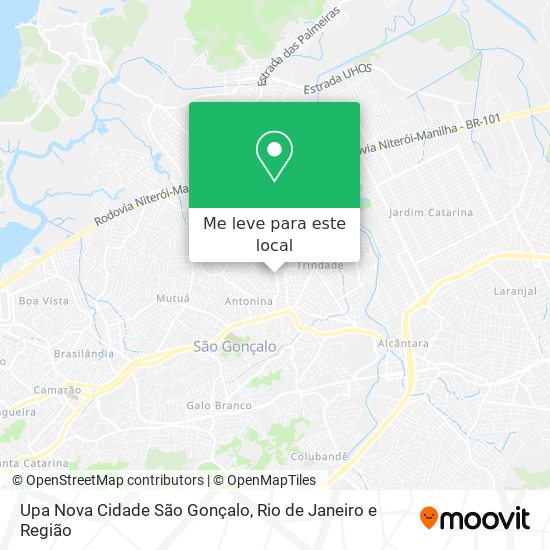 Upa Nova Cidade São Gonçalo mapa
