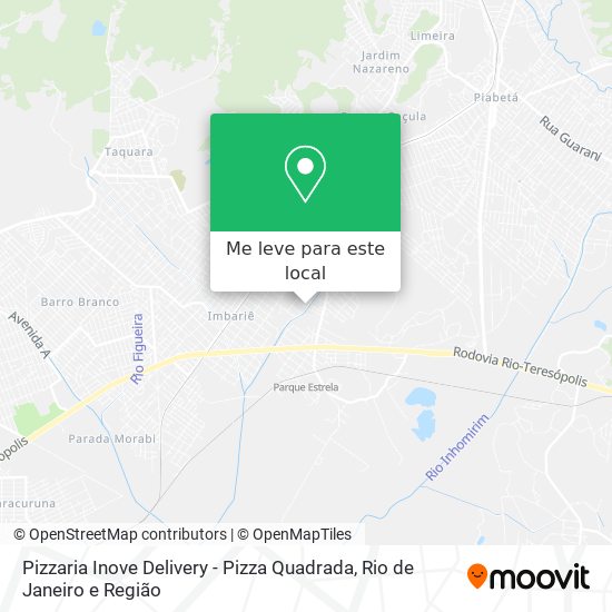 Pizzaria Inove Delivery - Pizza Quadrada mapa