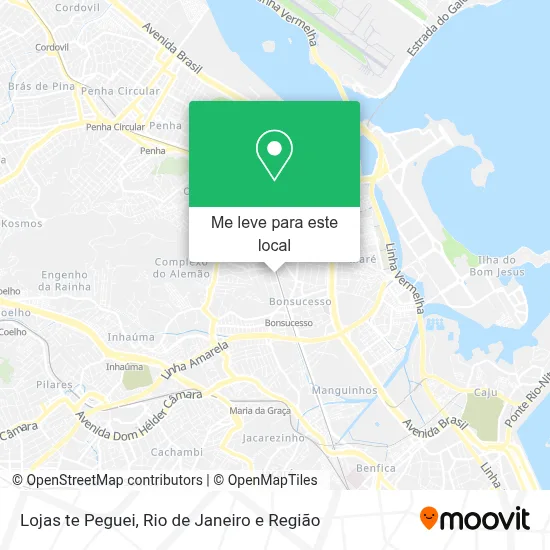 Lojas te Peguei mapa