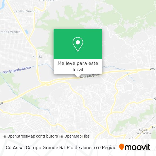 Cd Assaí Campo Grande RJ mapa
