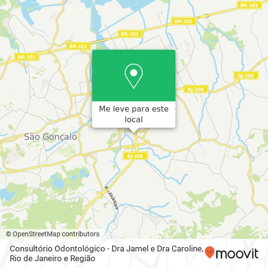 Consultório Odontológico - Dra Jamel e Dra Caroline mapa