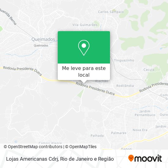 Lojas Americanas Cdrj mapa
