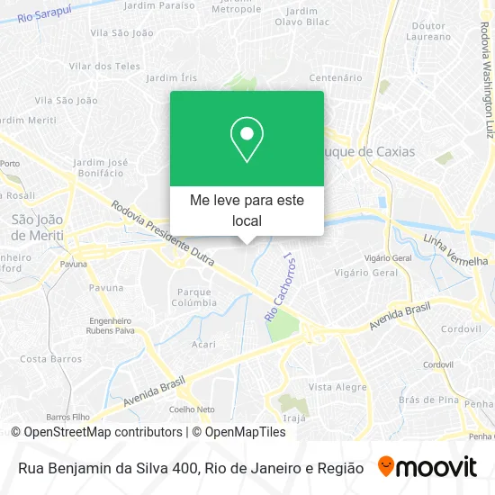 Rua Benjamin da Silva 400 mapa