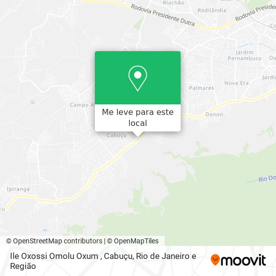 Ile Oxossi Omolu Oxum , Cabuçu mapa
