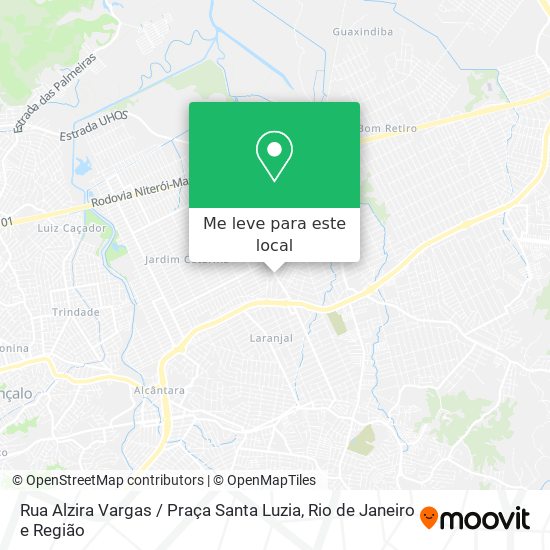 Rua Alzira Vargas / Praça Santa Luzia mapa