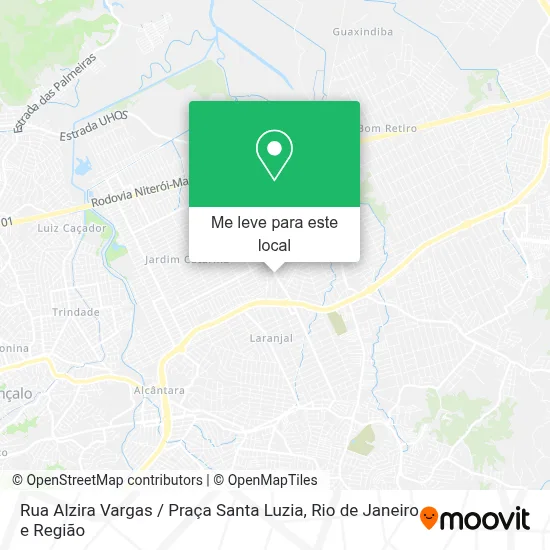 Rua Alzira Vargas / Praça Santa Luzia mapa