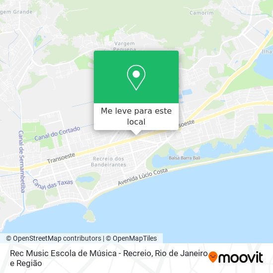 Rec Music Escola de Música - Recreio mapa