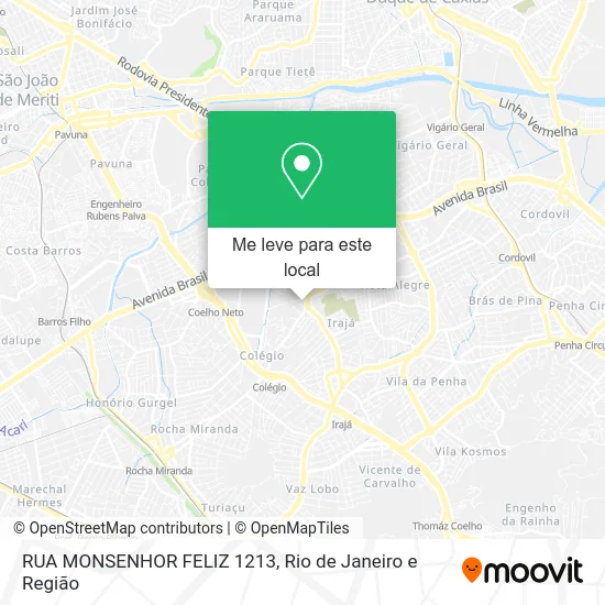 RUA MONSENHOR FELIZ 1213 mapa