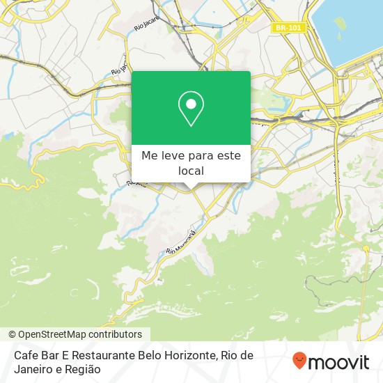 Cafe Bar E Restaurante Belo Horizonte mapa
