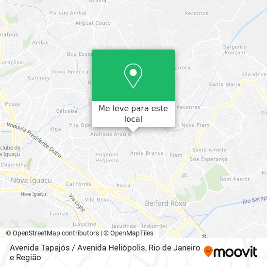 Avenida Tapajós / Avenida Heliópolis mapa