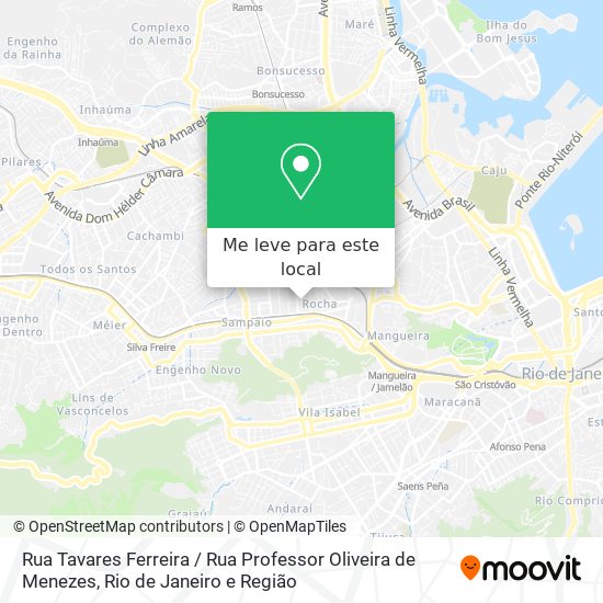 Rua Tavares Ferreira / Rua Professor Oliveira de Menezes mapa