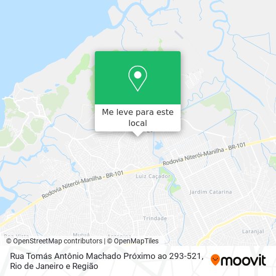 Rua Tomás Antônio Machado Próximo ao 293-521 mapa