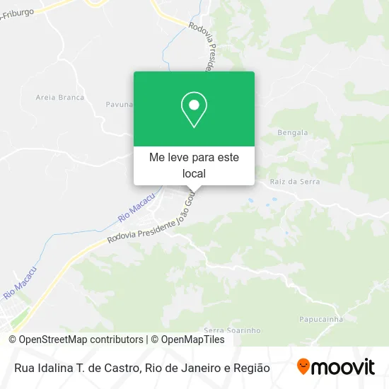 Rua Idalina T. de Castro mapa