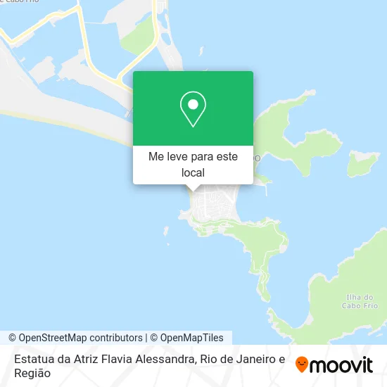 Estatua da Atriz Flavia Alessandra mapa