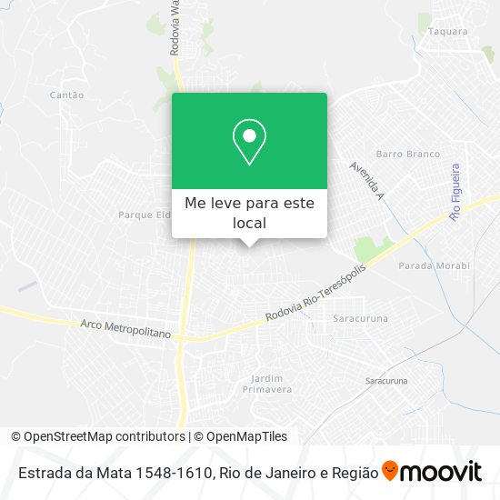 Estrada da Mata 1548-1610 mapa