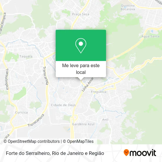 Forte do Serralheiro mapa