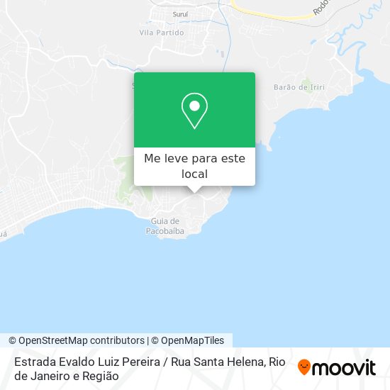 Estrada Evaldo Luiz Pereira / Rua Santa Helena mapa