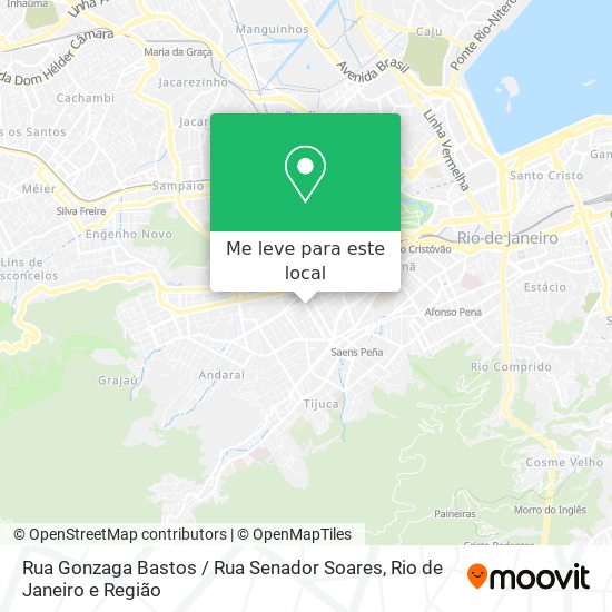 Rua Gonzaga Bastos / Rua Senador Soares mapa